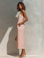Léna | Combinazione elegante con spalline sottili e gambe larghe