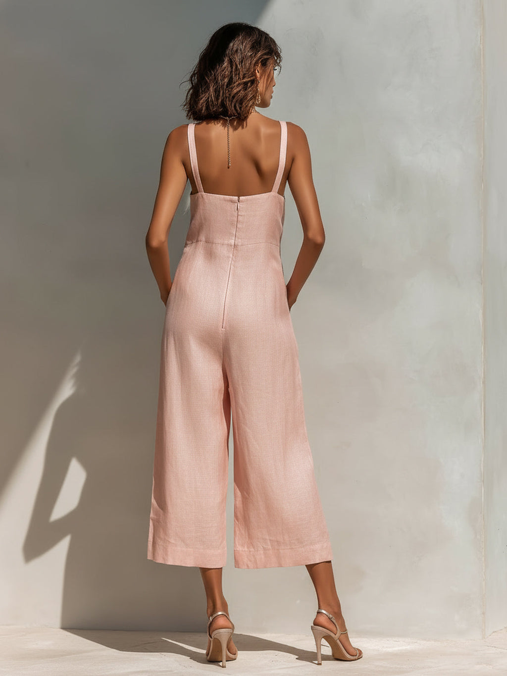 Léna | Combinazione elegante con spalline sottili e gambe larghe