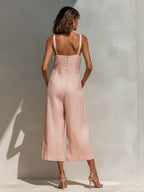 Léna | Combinazione elegante con spalline sottili e gambe larghe