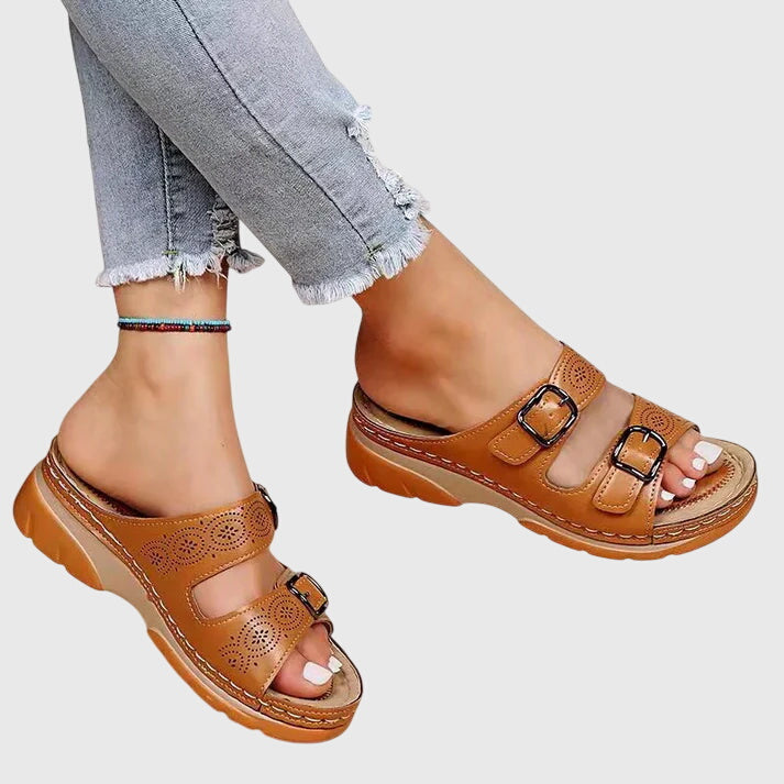 Diora™ | Sandali in pelle ortopedici