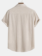 Camicia di Cotone con Maniche Corte