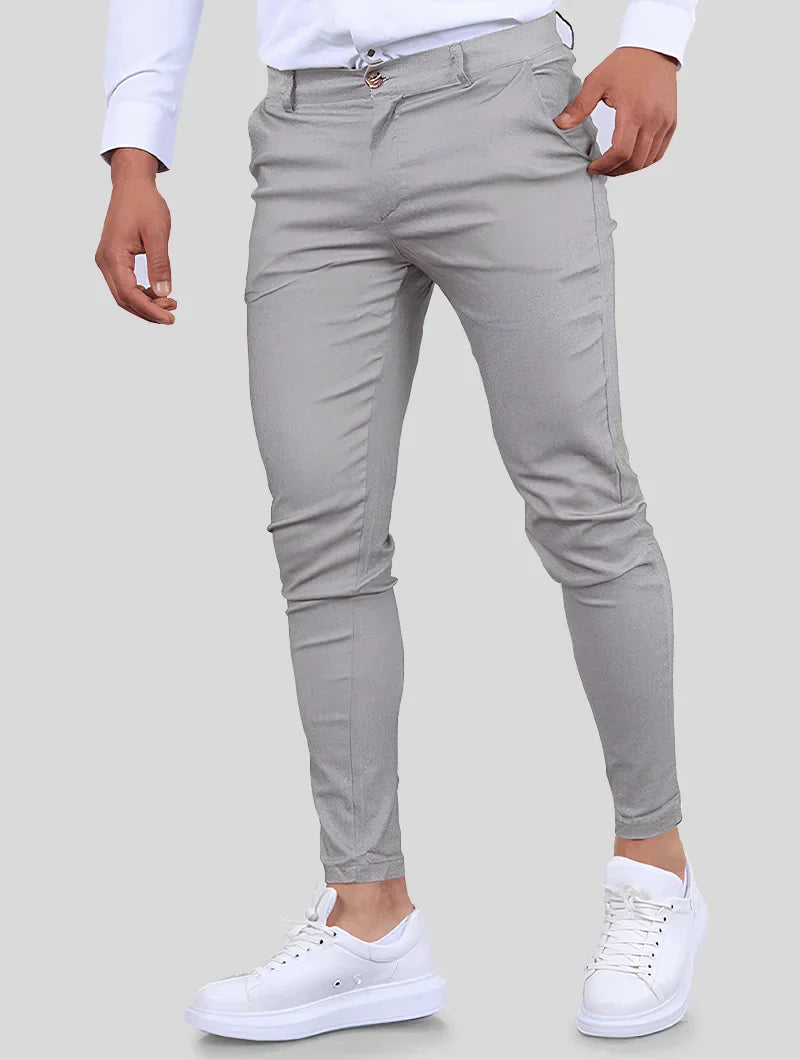 Felix Pantaloni Slim Fit Stretch Uomo - Grigio Chiaro