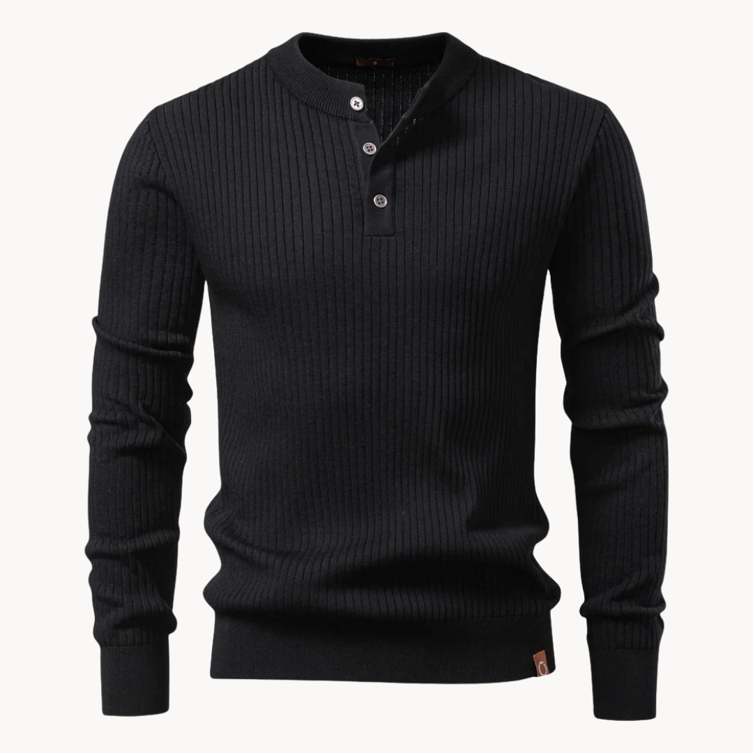 Zalecta | Maglietta Henley a Costine