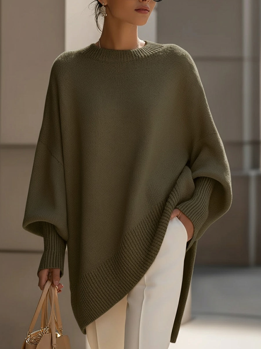 Clarisse | Pullover Ampio Drappeggiato con Collo Largo