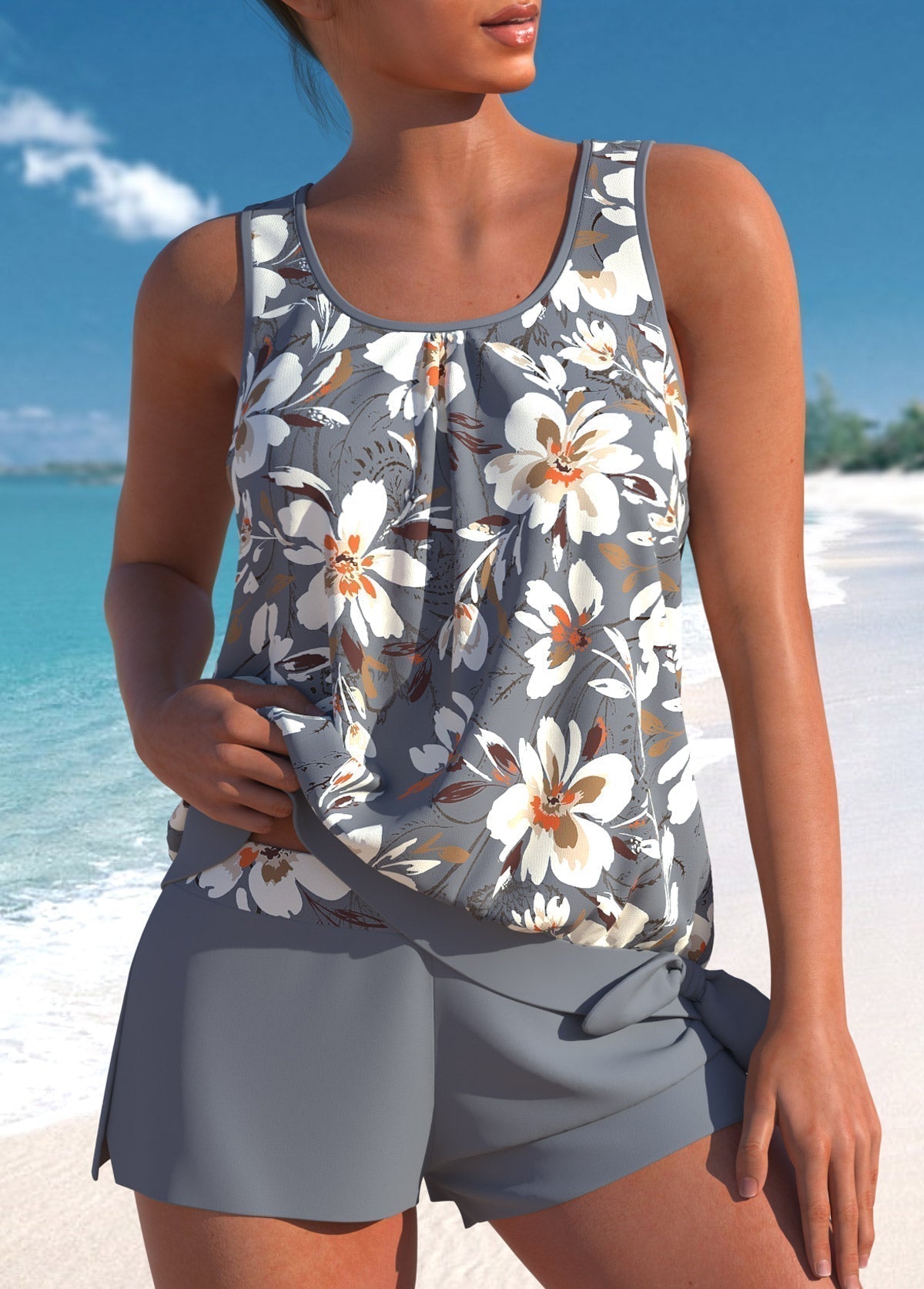 Helena | Set Tankini Floreale Elegante per Donne
