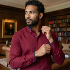 Camicia Classica in Cotone per Uomo - Camicia Antistiro con Maniche Lunghe