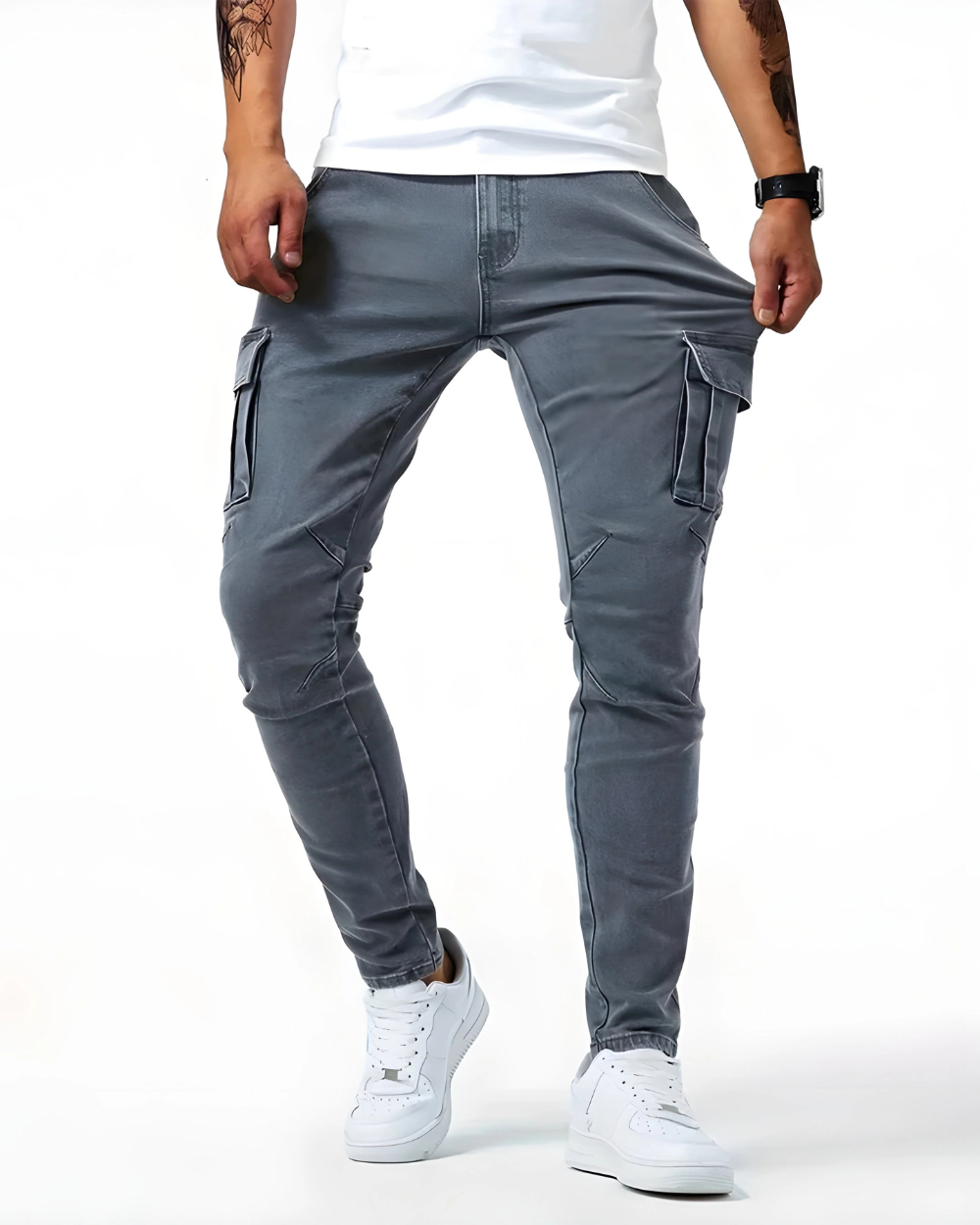 Zalecta™ Pantaloni Cargo Uomo - Pantaloni da Lavoro Elasticizzati con Molte Tasche
