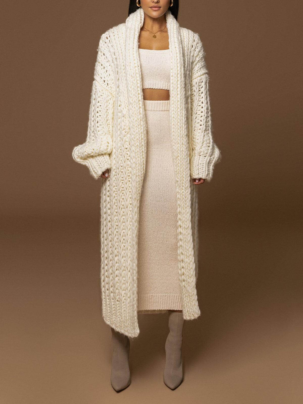 Ivory™| Cappotto in Maglia
