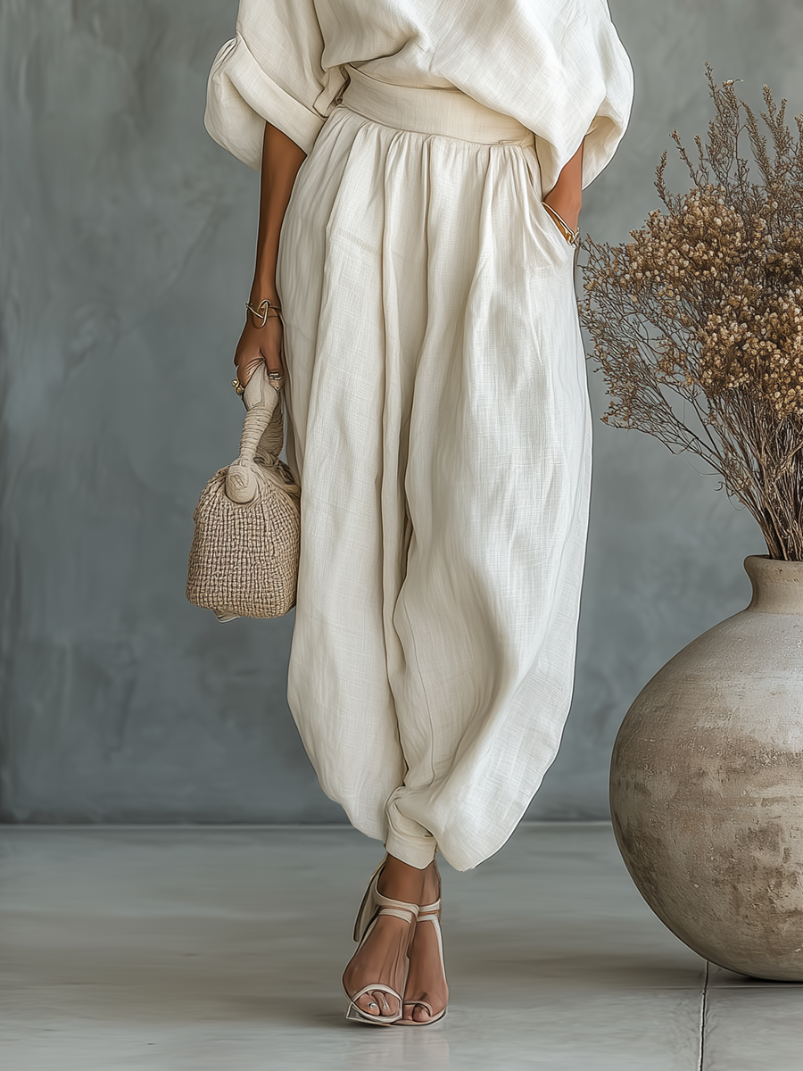 Set in Lino Off-Shoulder