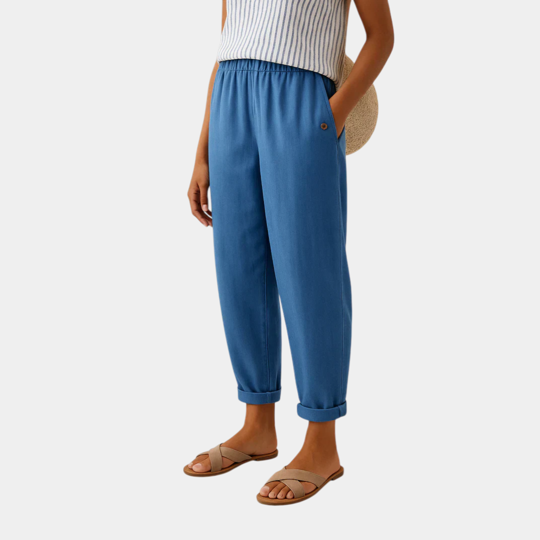 Firenze | Pantalone Confortevole Effetto Lino