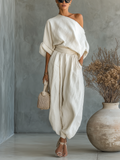 Set in Lino Off-Shoulder