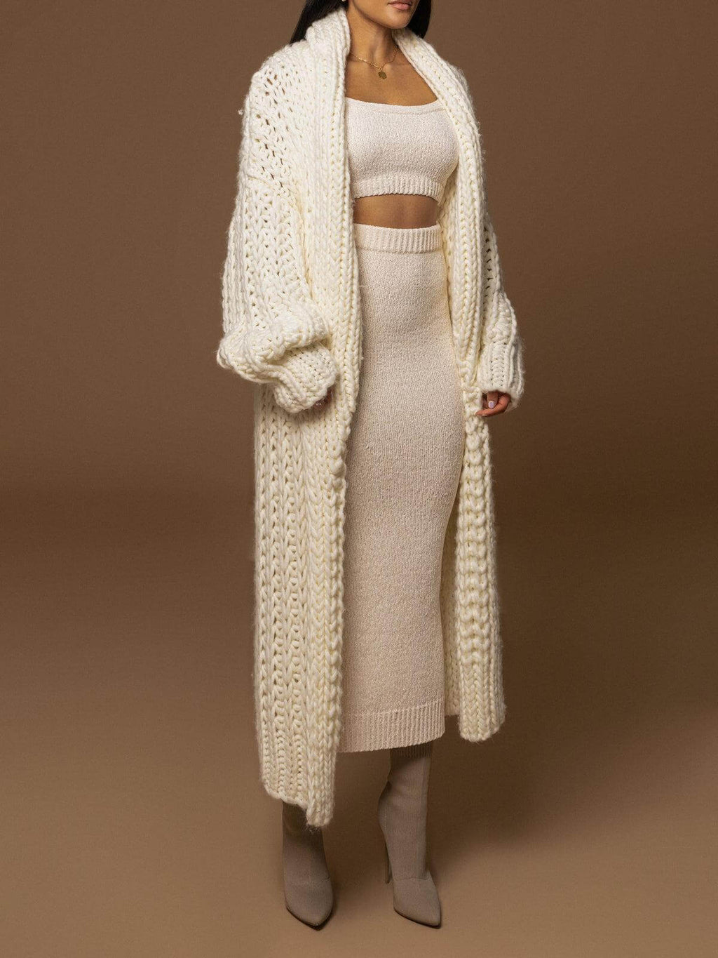 Ivory™| Cappotto in Maglia