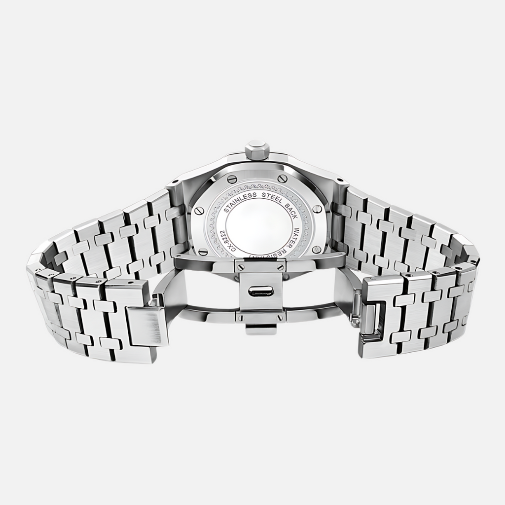 KingRoyal Luxe Orologio da Uomo - Orologio Pesante in Acciaio Inossidabile con Cassa Ottagonale