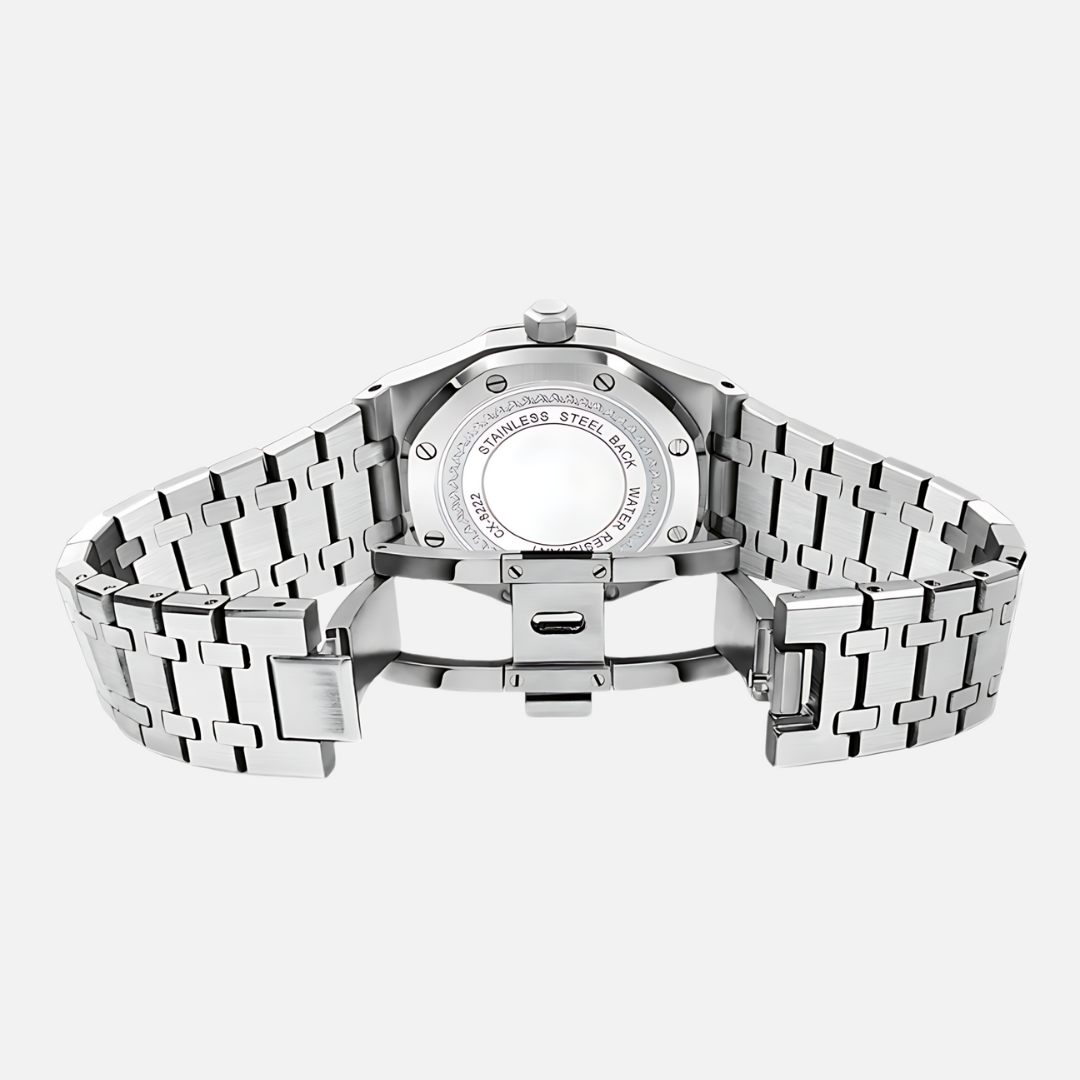KingRoyal Luxe Orologio da Uomo - Orologio Pesante in Acciaio Inossidabile con Cassa Ottagonale