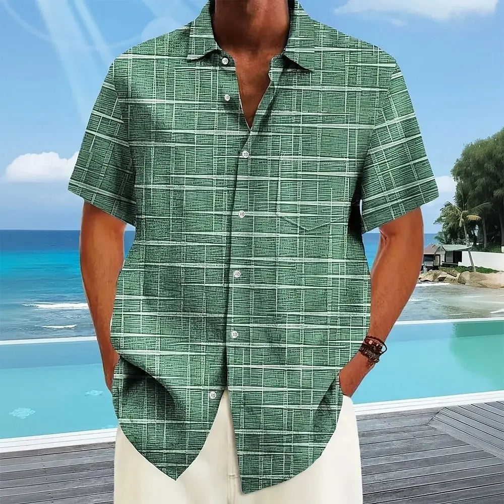 Camicia Haroyan con motivo a righe a quadri alla moda