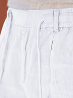 NICHOLS | PANTALONI LARGHI IN LINO CON CORDINO