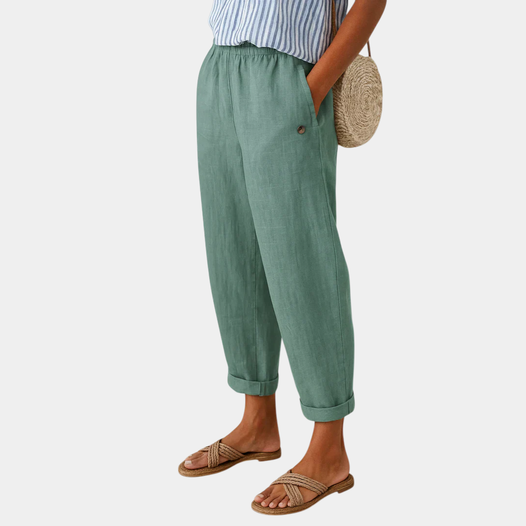 Firenze | Pantalone Confortevole Effetto Lino