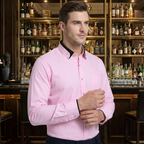 Camicia Classica in Cotone per Uomo - Camicia Antistiro con Maniche Lunghe