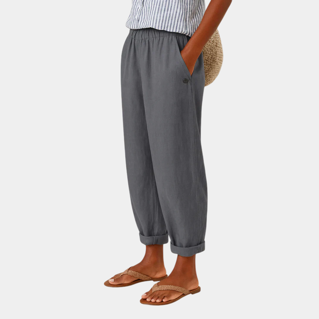 Firenze | Pantalone Confortevole Effetto Lino
