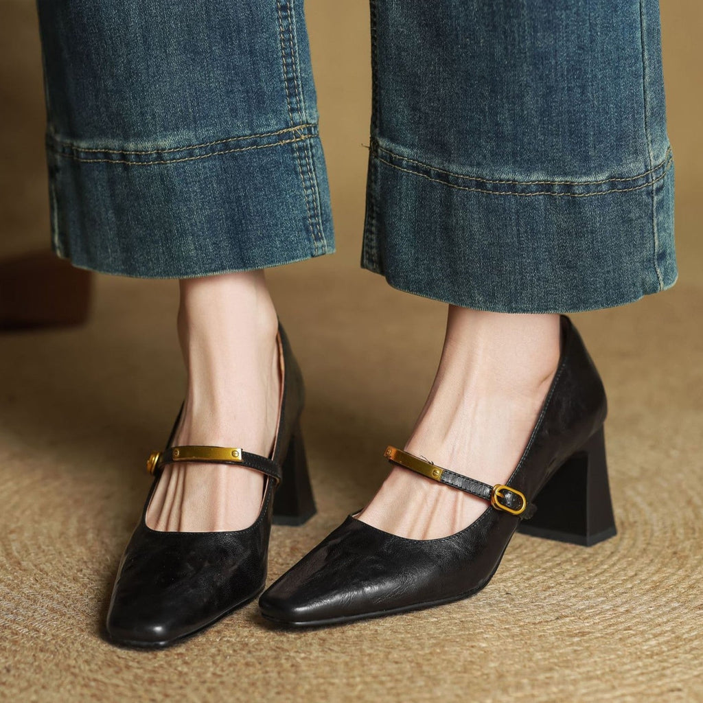 Marleon Pumps in Pelle con Cinturini