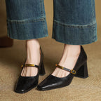 Marleon Pumps in Pelle con Cinturini