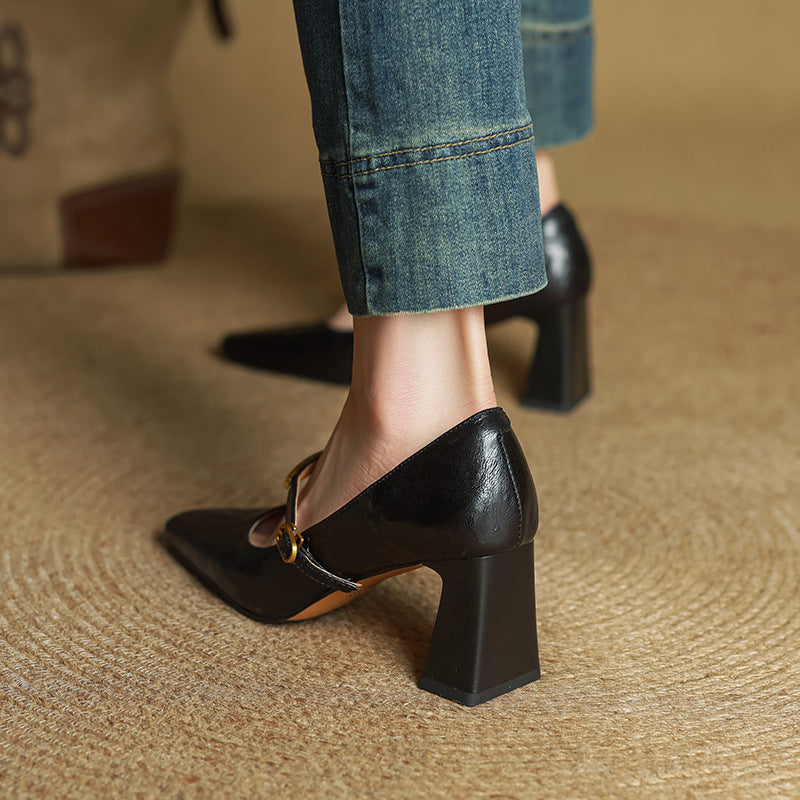 Marleon Pumps in Pelle con Cinturini
