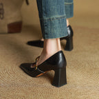 Marleon Pumps in Pelle con Cinturini