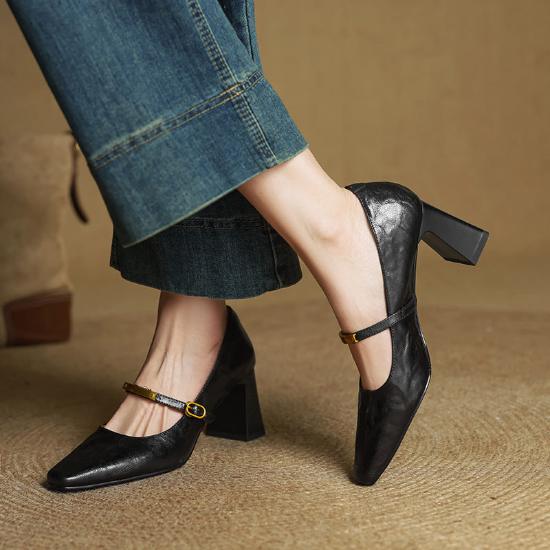 Marleon Pumps in Pelle con Cinturini