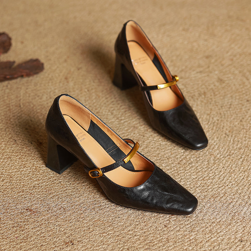 Marleon Pumps in Pelle con Cinturini