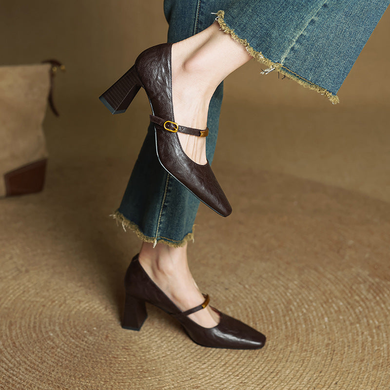 Marleon Pumps in Pelle con Cinturini