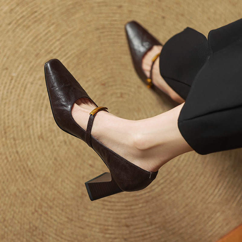 Marleon Pumps in Pelle con Cinturini