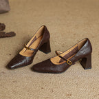 Marleon Pumps in Pelle con Cinturini