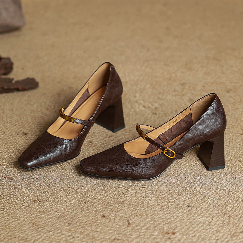 Marleon Pumps in Pelle con Cinturini
