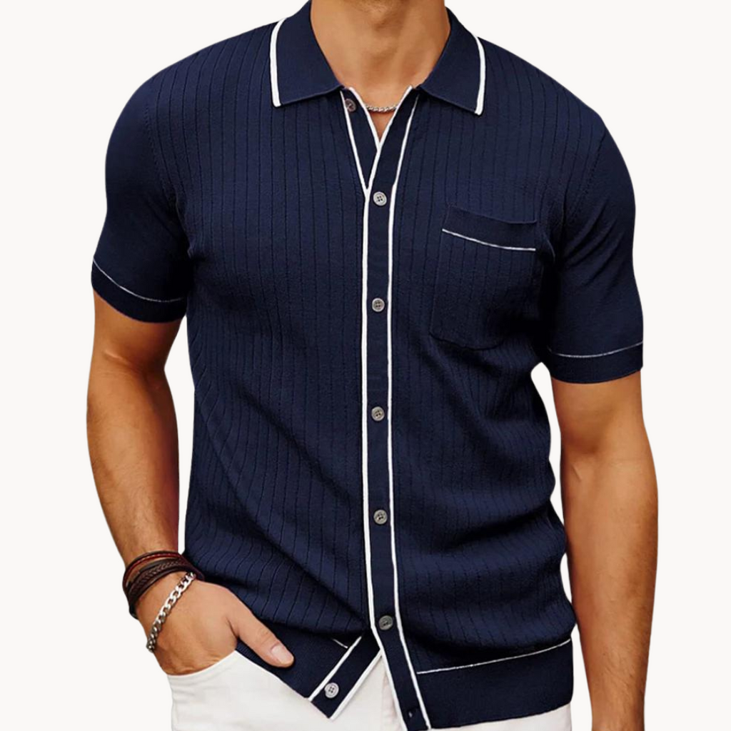 Zalecta | Polo a Righe con Contrasto