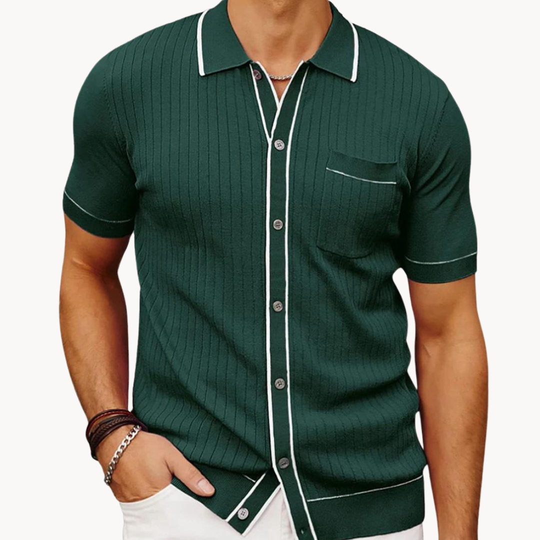 Zalecta | Polo a Righe con Contrasto