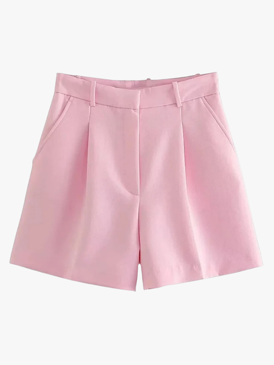Rozenn | Pantaloni Corti Eleganti a Vita Alta
