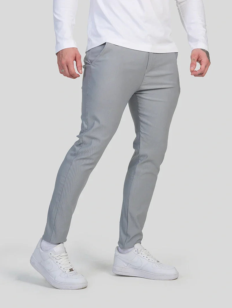 Felix Pantaloni Slim Fit Stretch Uomo - Grigio Chiaro