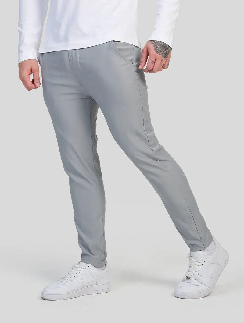 Felix Pantaloni Slim Fit Stretch Uomo - Grigio Chiaro