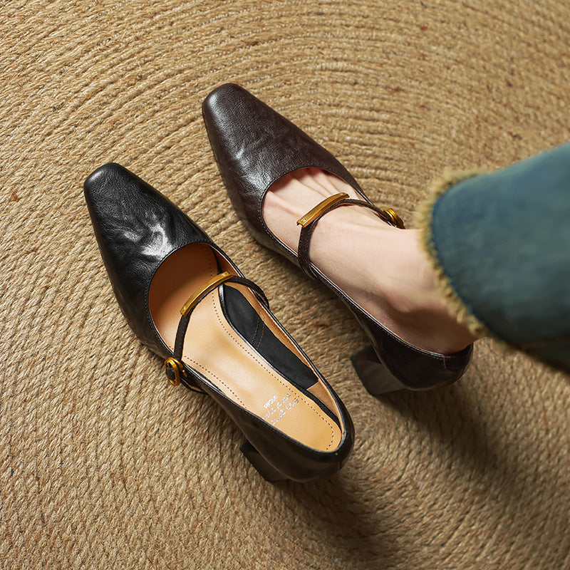 Marleon Pumps in Pelle con Cinturini