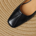 Pumps in pelle Marisol con punta quadrata