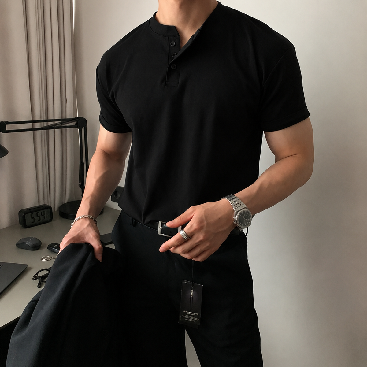 Louis | Camicia Henley in Cotone