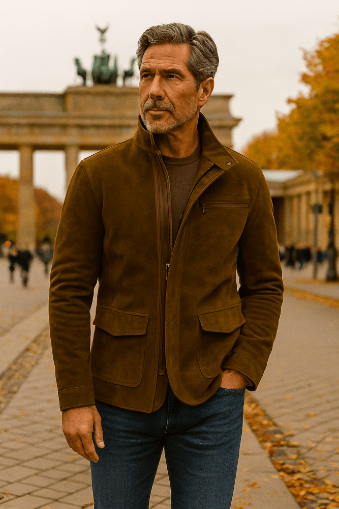 Volker | Giacca in Pelle Scamosciata