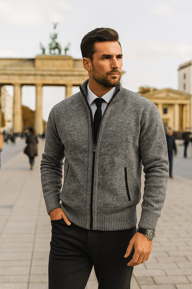 Leon | Maglione con zip e vita sagomata