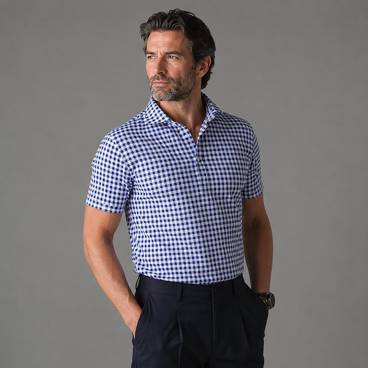 Karel | Polo da uomo con colletto semi-spread