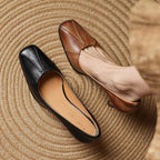 Pumps in pelle Marisol con punta quadrata