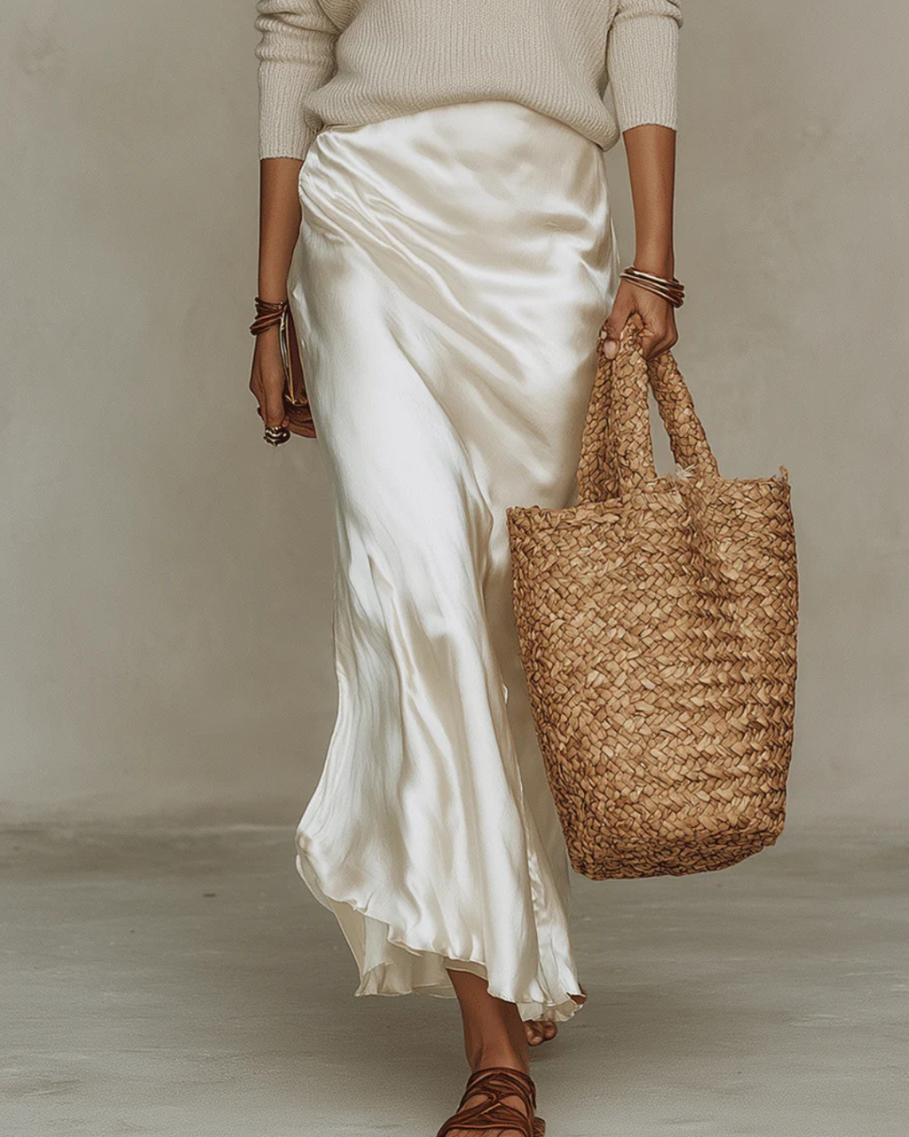 Anaïs™ | Abito midi satinato elegante