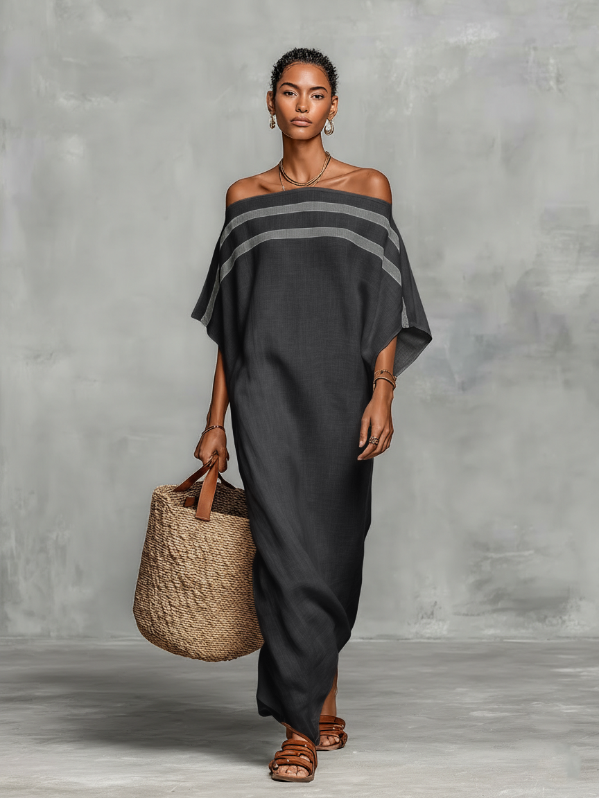 Abito Maxi Minimalista in Lino