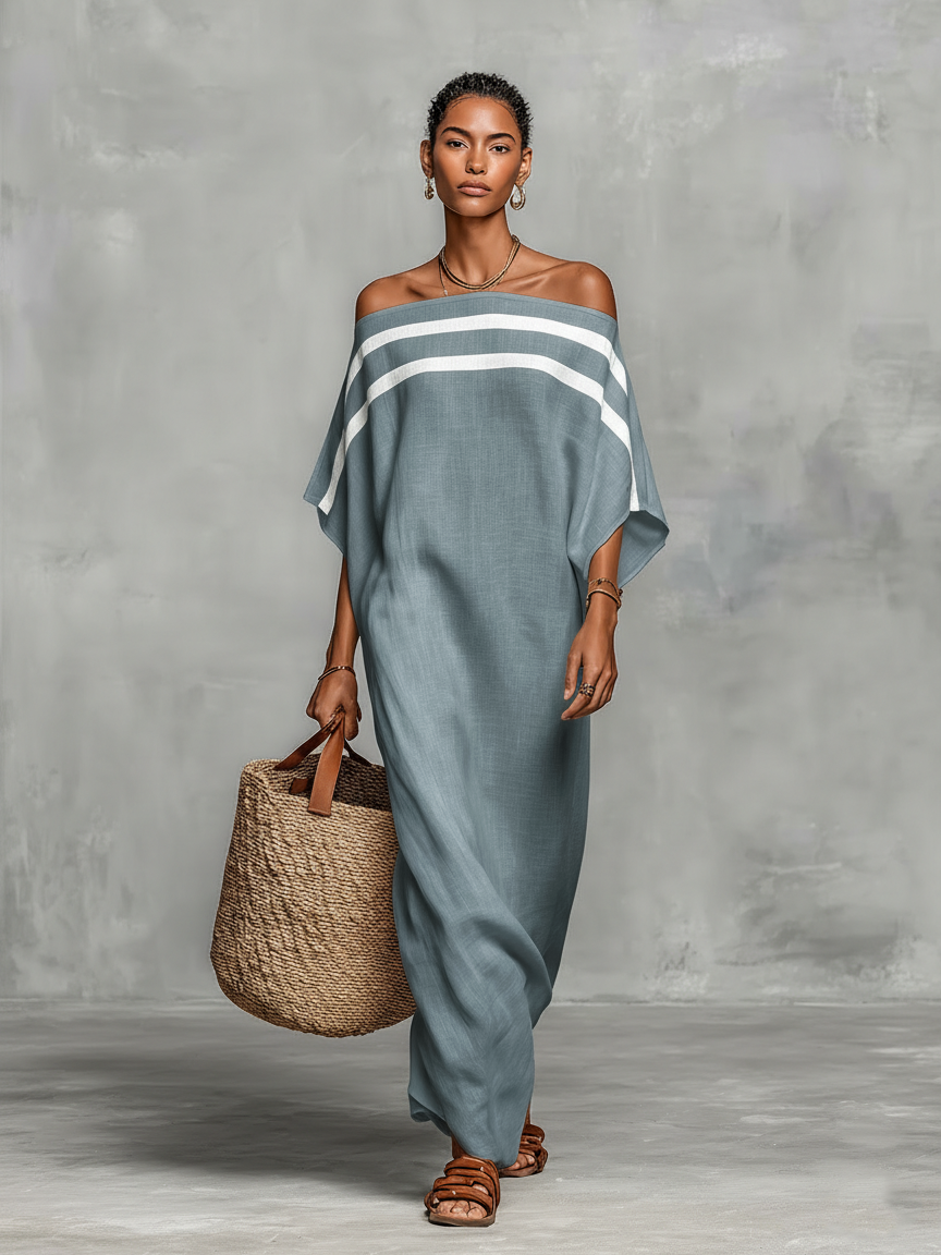 Abito Maxi Minimalista in Lino