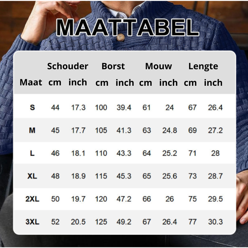 Maglione Luxe Uomo con Struttura a Rilievo - Pullover con Collo Alto