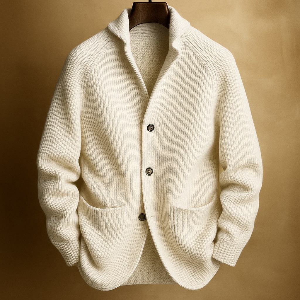 Benjamin | Cardigan con Collo a Sciarpa